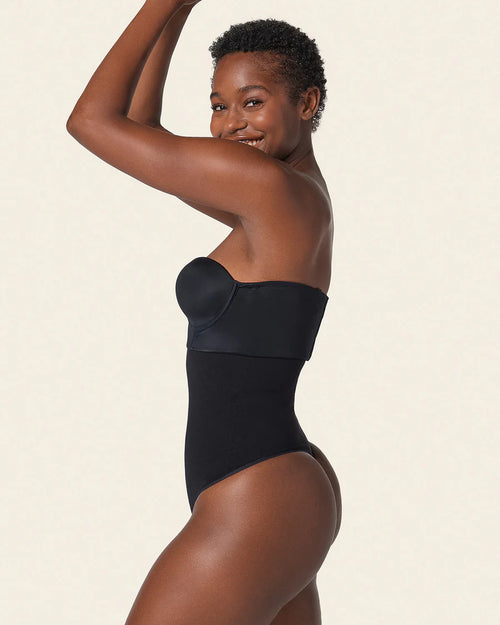 Strapless Tummy Sculpting Body Shaper with Thong