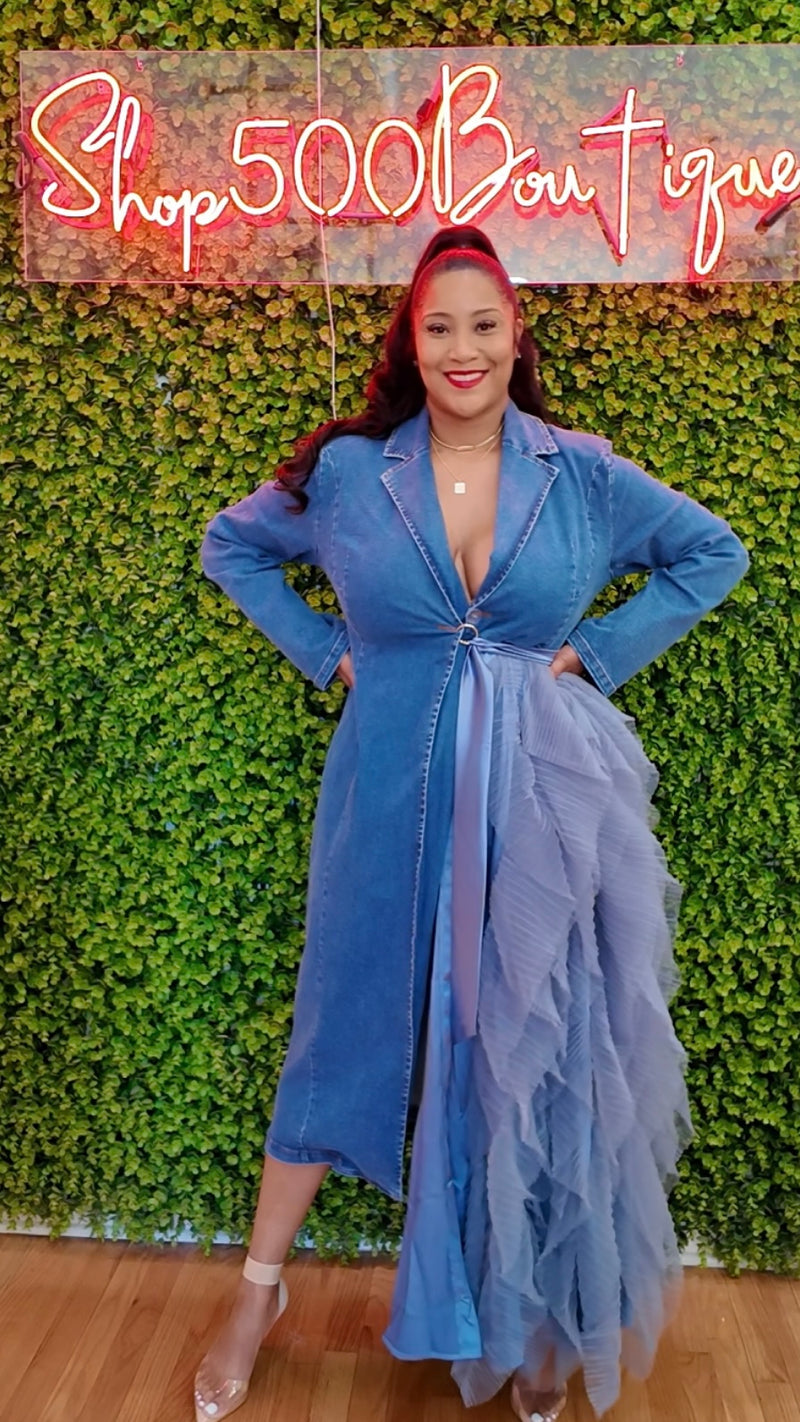 Chrissy Denim Blazer Dress