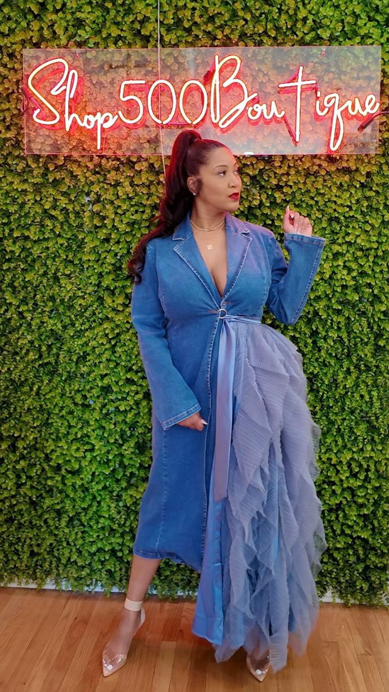 Chrissy Denim Blazer Dress