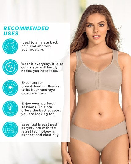 DOCTOR RECOMMENDED POST-SURGICAL WIRELESS BRA WITH FRONT CLOSURE –  Shop500Boutique