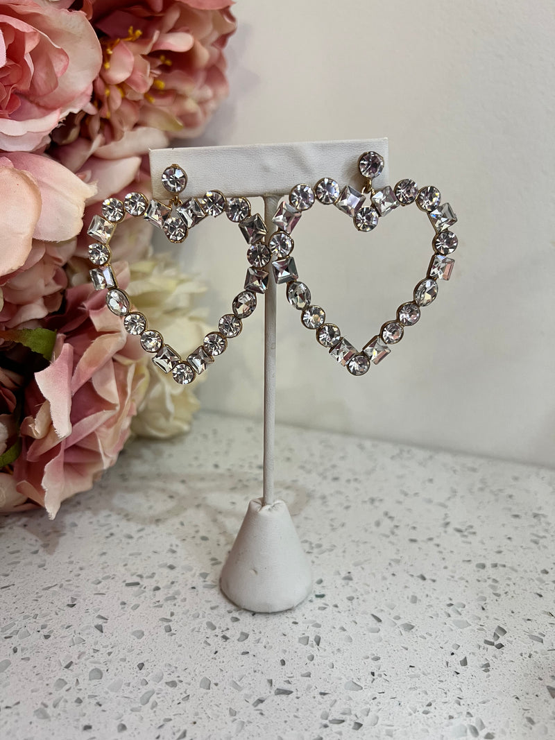 Diamond Heart Earrings