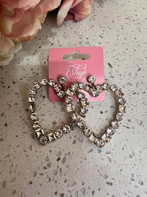 Diamond Heart Earrings